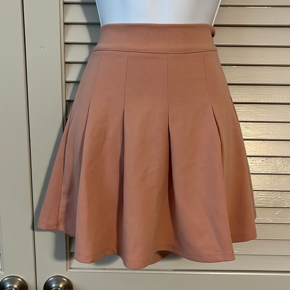 Blush Pink Pleated Skirt - Picture 1 of 2